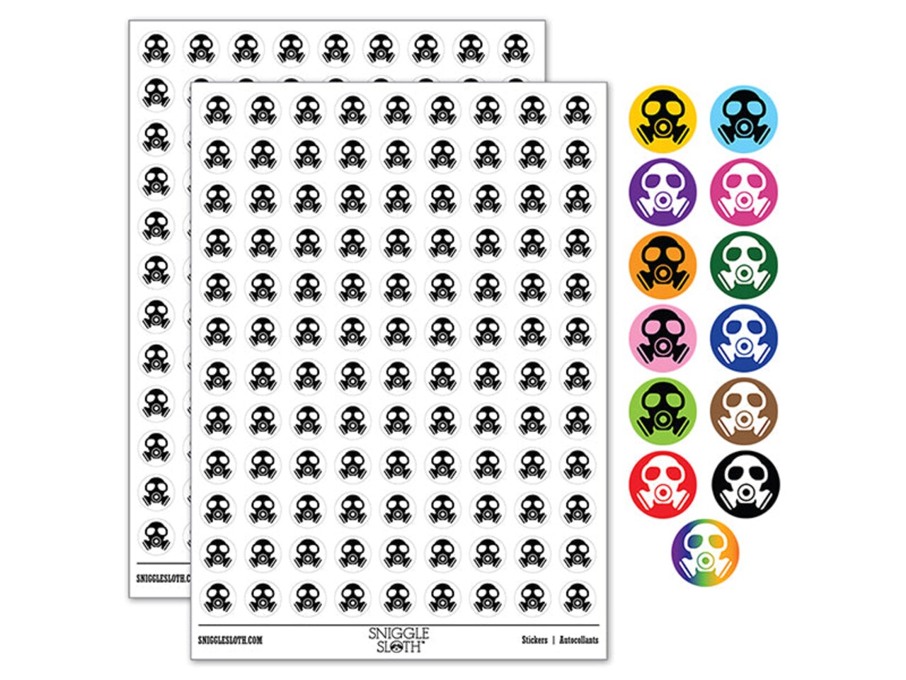 Chemical Gas Mask Ventilator Pandemic 200+ 0.50" Round Stickers